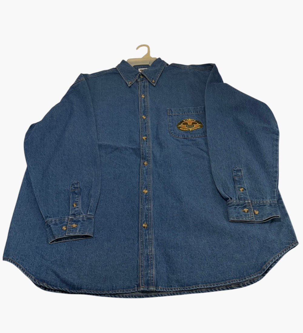 Vintage Disney Animal Kingdom 1998 Denim Shirt Disney Catalog Large Oversized